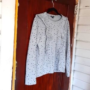 J Crew Mercantile sz small Ruffle and Stars sweatshirt pit 18 inches